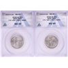 Image 1 : Lot of (2) 2020-W Weir Farm V75 WWII Privy Mark Quarter Coins ANACS MS65