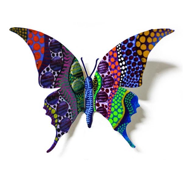 Patricia Govezensky- Original Painting on Cutout Steel "Butterfly CXXVI"