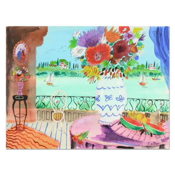 Shlomo Alter, Original Watercolor Painting, Hand Signed with Letter of Authenticity.