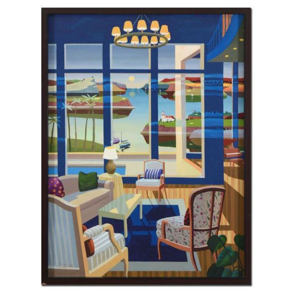 Datian, "Reflections in Blue" Framed Limited Edition on Canvas, Numbered 31/150 and Hand Signed with