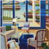 Image 2 : Datian, "Reflections in Blue" Framed Limited Edition on Canvas, Numbered 31/150 and Hand Signed with