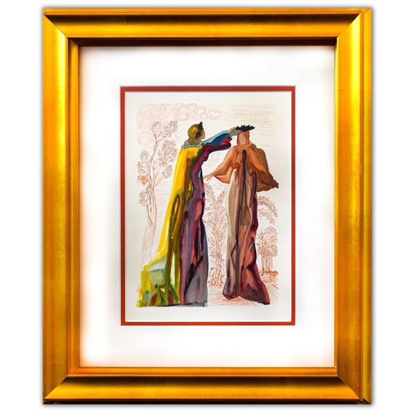 Salvador Dali- Original Color Woodcut on B.F.K. Rives Paper "Purgatory 27"