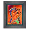 Image 1 : Jim Warren, "Love" Framed Original Painting on Canvas, Hand Signed with Letter of Authenticity.