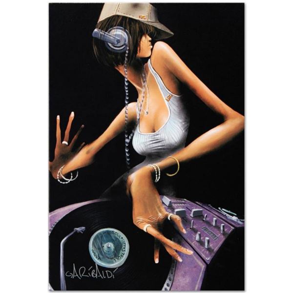 "DJ Free" Limited Edition Giclee on Canvas by David Garibaldi, R Numbered and Signed. This piece com