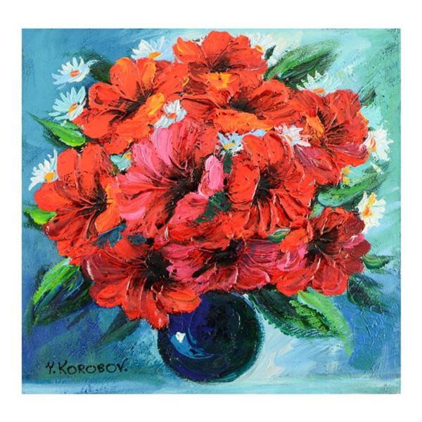 Yana Korobov, "Delicacy" Original Acrylic Painting on Canvas, Hand Signed with Letter Authenticity.