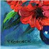 Image 2 : Yana Korobov, "Delicacy" Original Acrylic Painting on Canvas, Hand Signed with Letter Authenticity.