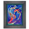 Image 1 : Jim Warren, "Love" Framed Original Painting on Canvas, Hand Signed with Letter of Authenticity.