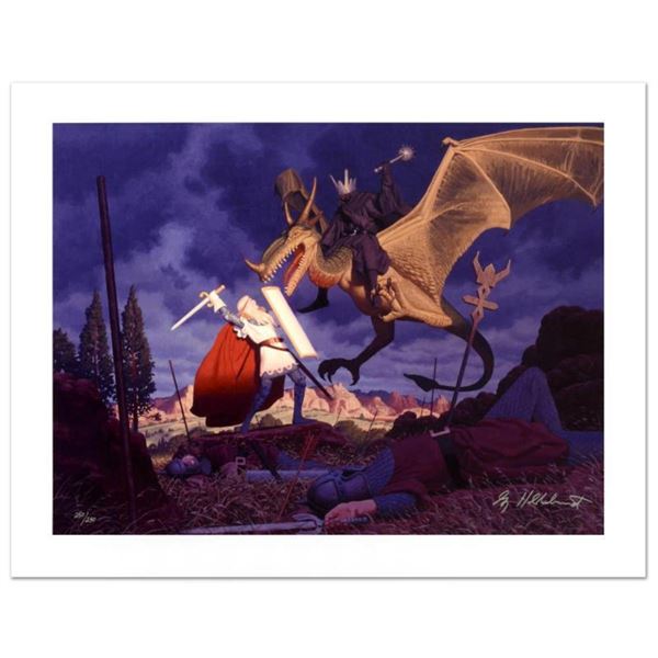 "Eowyn And The Nazgul" Limited Edition Giclee on Canvas by The Brothers Hildebrandt. Numbered and Ha
