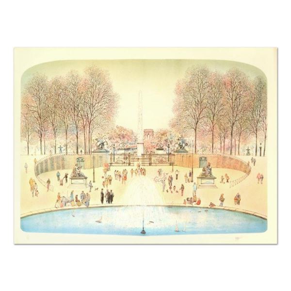 Rolf Rafflewski, "Park II" Limited Edition Lithograph, Numbered and Hand Signed.