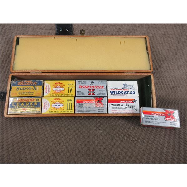 Collector Winchester 22 Shells 9 boxes of 50 - Wood box does not go ...