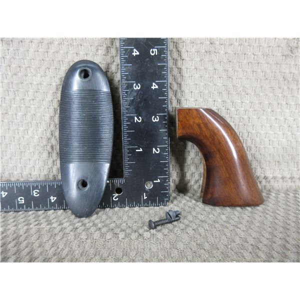 Set of Wood Grips Off Colt ??? And a Butt Plate with Screws