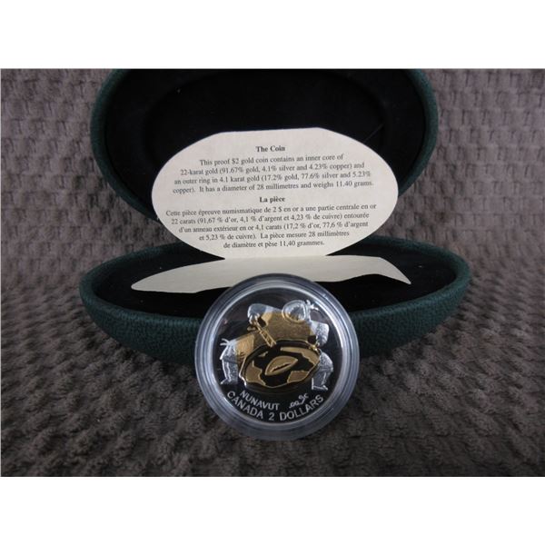 1999 Nunavut Gold $2 Coin