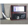 Image 1 : Wyatt Earp Pistol Style Knife - Badge - Sheath - Case Set