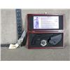 Image 2 : Wyatt Earp Pistol Style Knife - Badge - Sheath - Case Set
