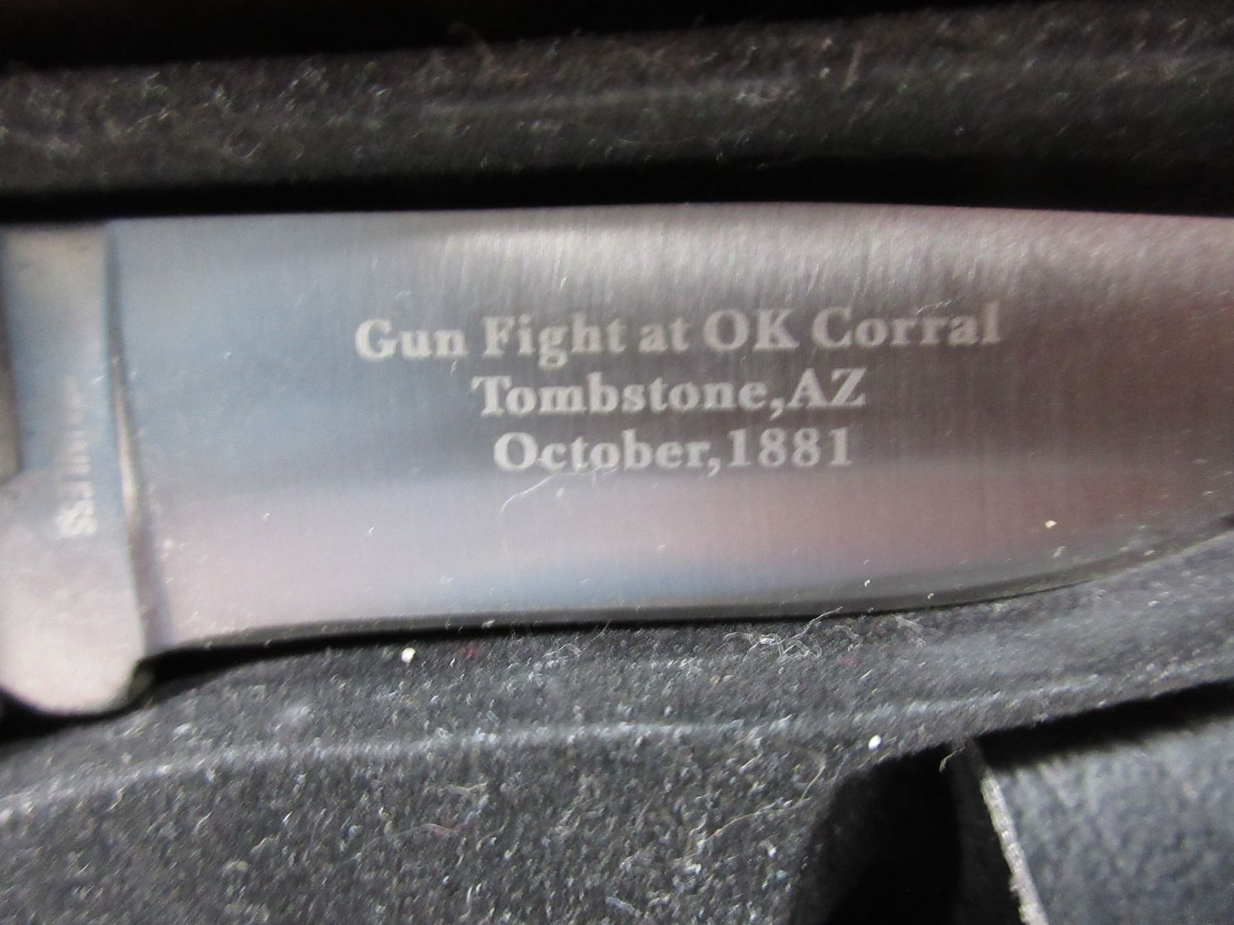 Wyatt Earp Pistol Style Knife Badge Sheath Case Set