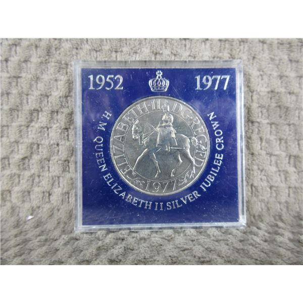 1952 1977 H.M. Queen Elizabeth II Silver Jubilee Crown Coin