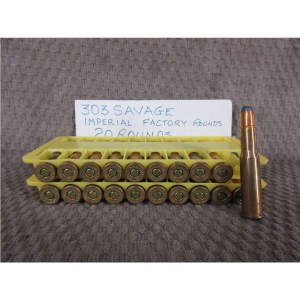 303 Savage Imperial Factory 20 Rounds No Box