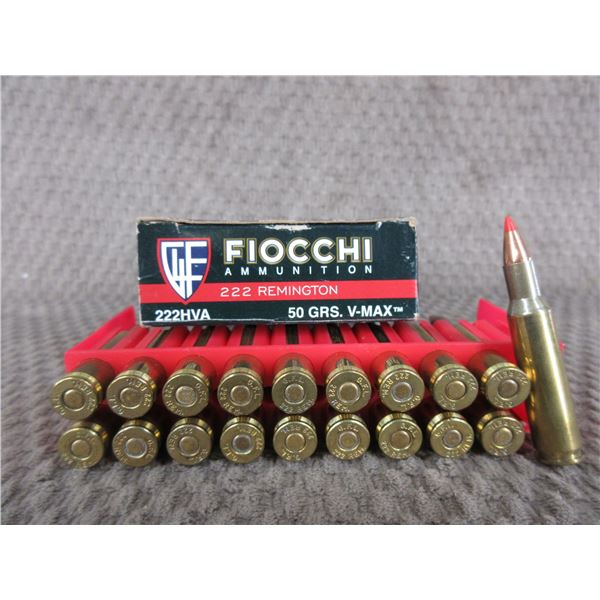 222 Remington Box of 19 - 50 Gr. V-Max