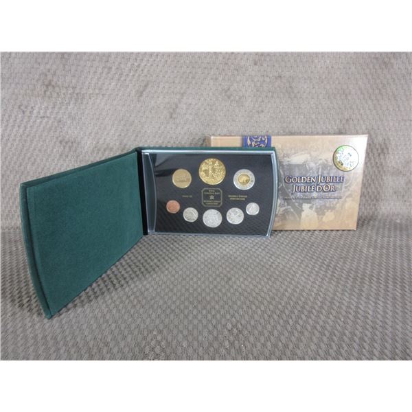 2002 - 8 Coin Proof Set with Golden Jubilee Coin