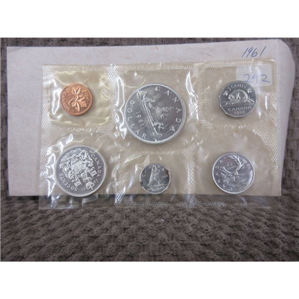 1961 Uncirculated Canadian 6 Coin Set