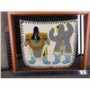 Image 1 : Original Inuet Folk Art Needle Work in Shadow Box