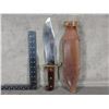 Image 1 : Western USA Model W49 Bowie Knife & Sheath - Used