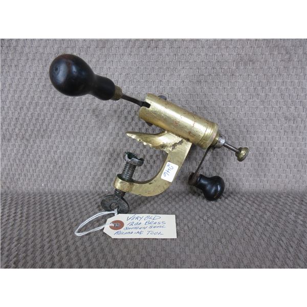 Vintage Brass Shotgun Shell Reloading Tool