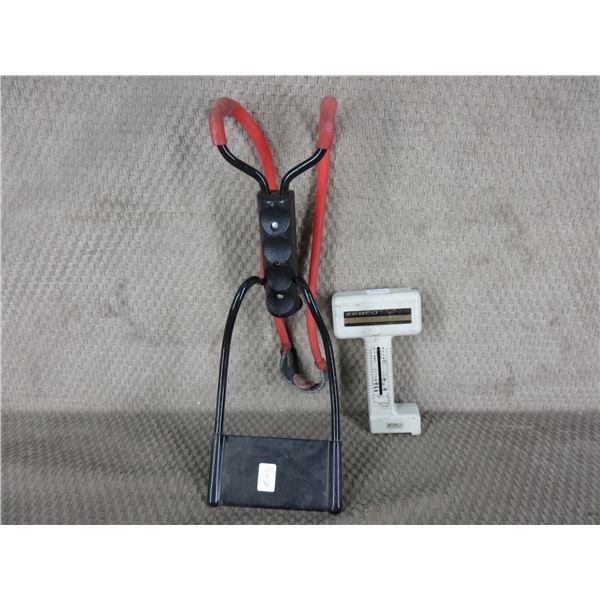 Zebco Deliar 228 Fish Weigh Scale and a Slingshot