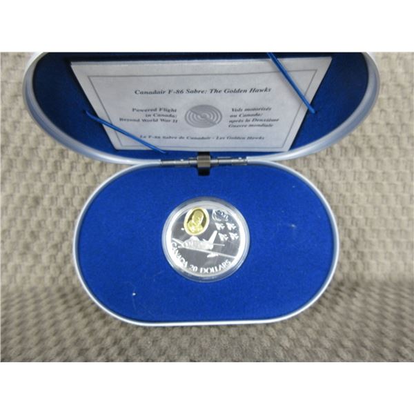 Canadair F-86 Sabre 20 Dollar Coin