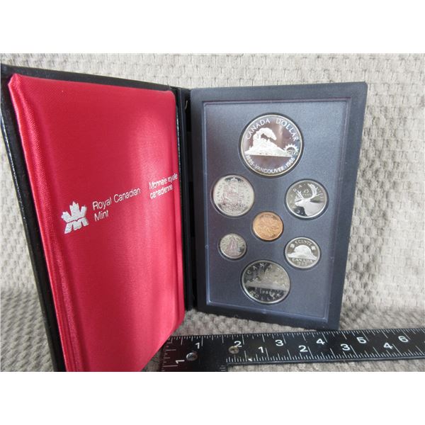 1986 Canada Double Dollar 7-Coin Proof Set in Case