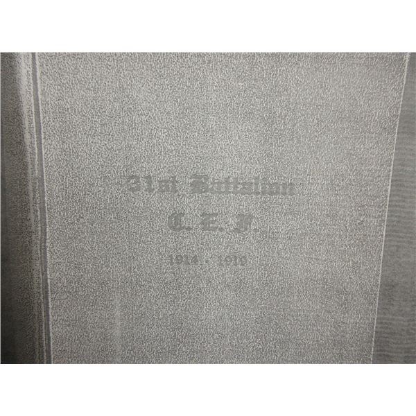 Photocopy of Book about 31st Battalion of C.E.F. 1914-1919