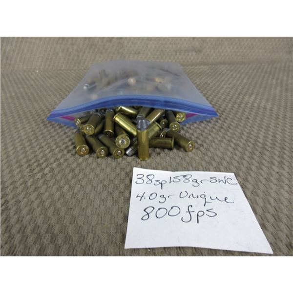 38 Special - Bag of 100 Rnds - Reloads sold as componets