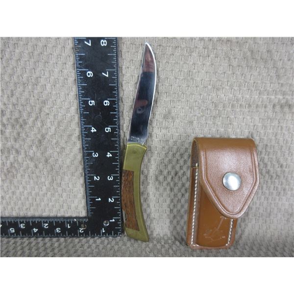 Gerber Folding Knife with Sheath - Appears Used