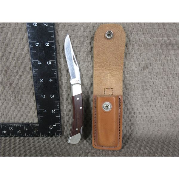 Schrade Uncle Henry Folding Knife with Sheath - Used