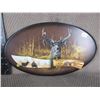 Image 1 : Wall Mounted Knife with Picture Elk on Blade