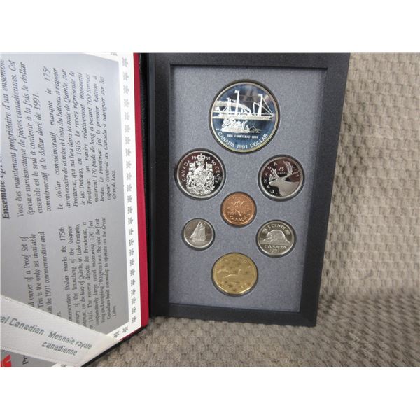 1991 Canada Double Dollar 7-Coin Proof Set in Case