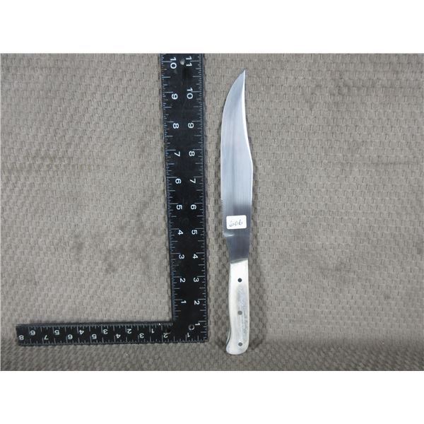 Antler Handle Bowie Style Knife No Name - Appears Unused