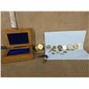 Image 1 : Wood Box with Coins, Watch & Gun Key Ring