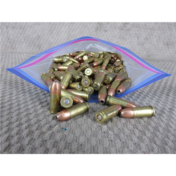 9MM - Bag of 145 Rnds - Reloads sold as componets