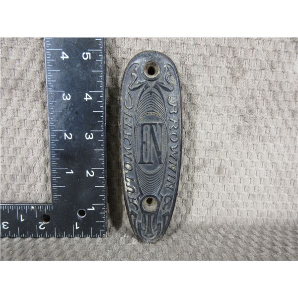 FN Browning Automatic Butt Plate on Piece of Stock