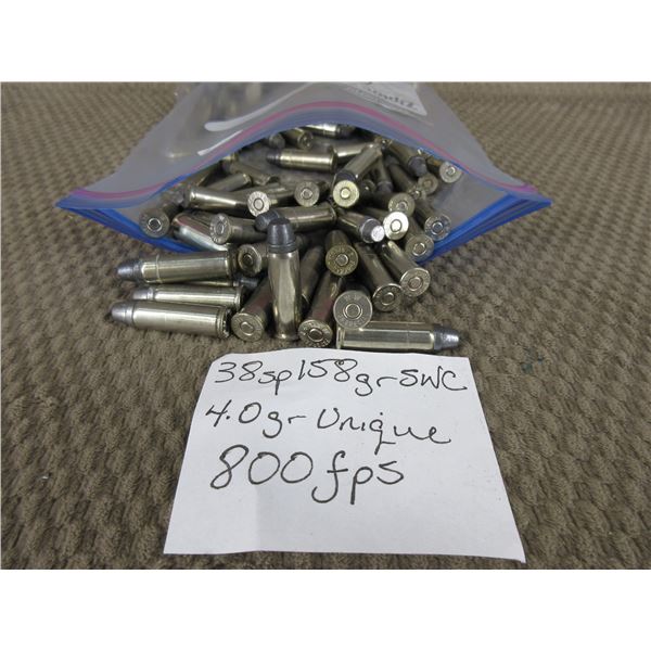 38 Special - Bag of 100 Rnds - Reloads sold as componets