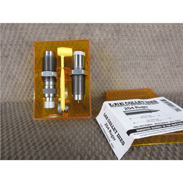 204 Ruger Lee Collet 2 Die Set with Shell Holder