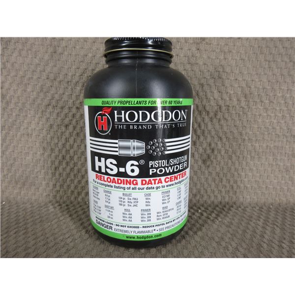 Hodgdon HS-6 Powder - Can weighs 468 Grams