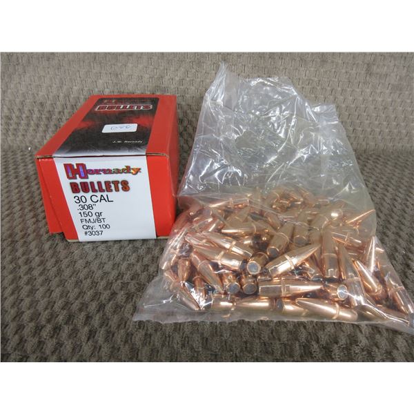 Hornady 30 Cal 150 gr FMJ/BT Box of 100