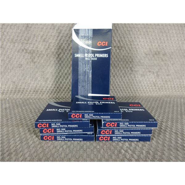 CCI Small Pistol Primers No.500 - 7 boxes of 100
