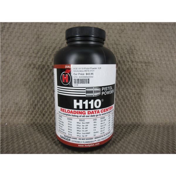 Hodgdon H110 Powder - Can Weighs 416 Grams