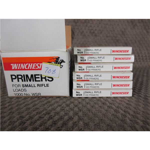 Winchester Small Rifle Primers No. WSR - 5 Boxes of 100