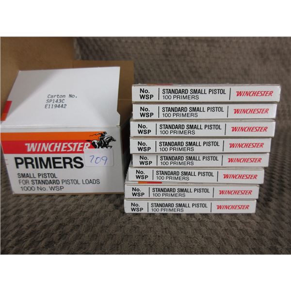 Winchester Small Pistol Primers No. WSP - 7 Boxes of 100