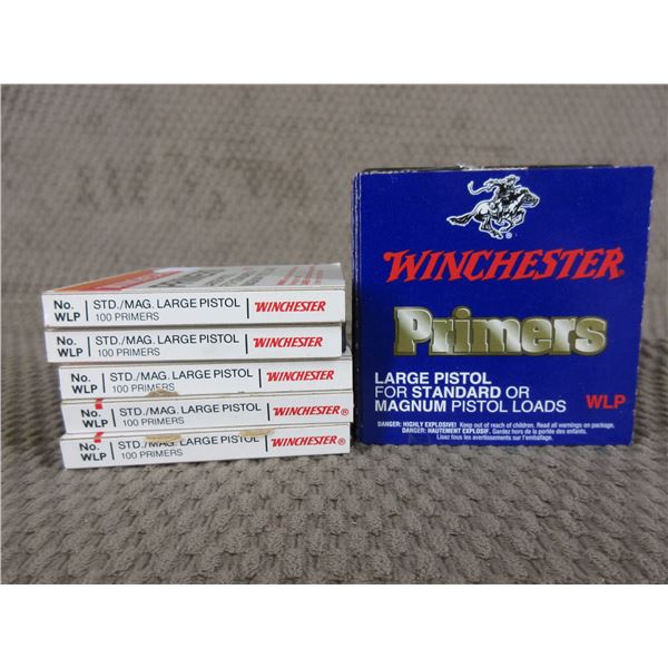 Winchester Large Pistol Primers No. WLP - 6 Boxes of 100