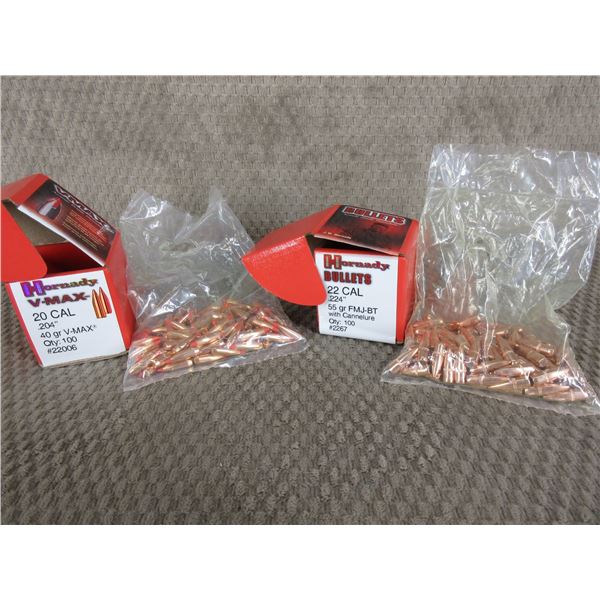 2 Opened Boxes of Hornady Bullets